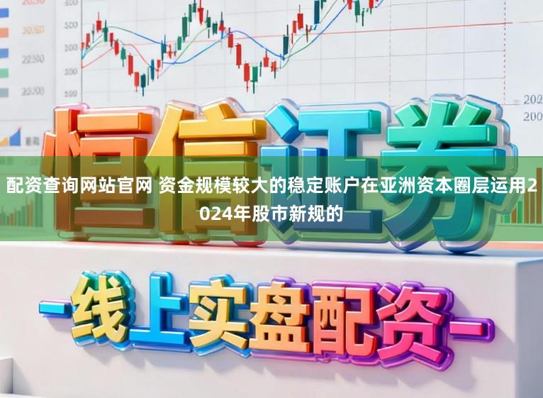 配资查询网站官网 资金规模较大的稳定账户在亚洲资本圈层运用2024年股市新规的