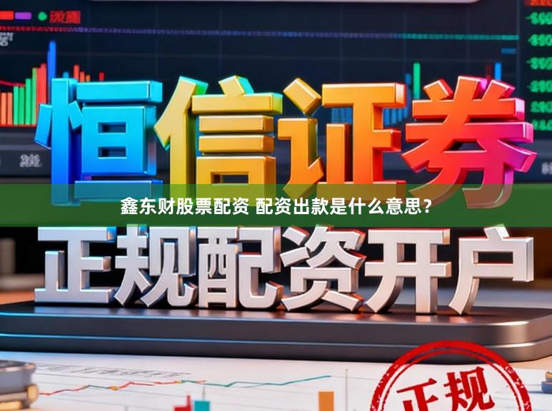鑫东财股票配资 配资出款是什么意思？